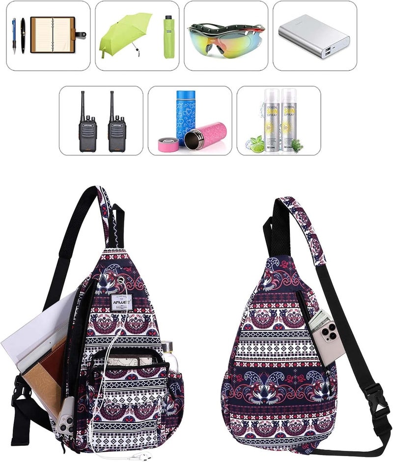 HAWEE Backpack Sling for Women Anti-Water Crossbody Bag Inclined Adjustable Pack | Casual, Adjustable Strap, Water Repellent, for Travel/Sport - Image 4